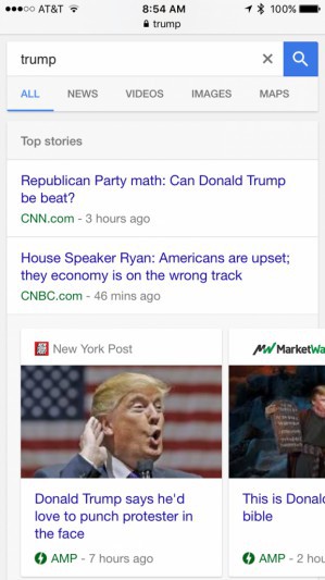 google amp live karuzele