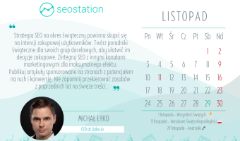 Listopad 2025 - SEO kalendarz